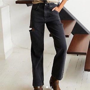 The Ragged Priest Thigh Cut Dad Jeans